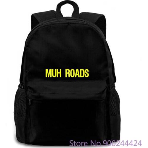 Libertarian Muh Roads Loose Black Homme women men backpack laptop travel school adult student