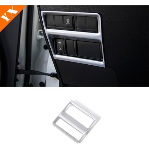 For NIssan Patrol Armada Y62 2017 2018 auto Accessories styling ABS Chrome Car Headlamps Adjustment Switch Cover Trim