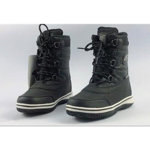 Girls snow boots winter cotton boots natural wool boots warm non-slip boots -30 degrees size 25 wallvell