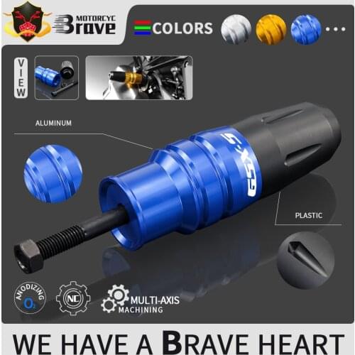 For GSX-S750 GSX S750 GSX-S1000 GSXS 1000 Motorcycle CNC Frame Crash Pads Exhaust Sliders Crash Protector