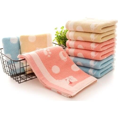 Towel Cotton Wash Face Family Sweetheart Adult Student Cute Cartoon Bear Twisting Yarn Girls Face Towel Soft Absorbent 4pcs/lot