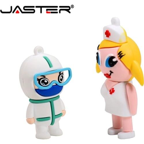 JASTER mew style cartoon nurse model usb2.0 4GB 8GB 16GB 32GB 64GB pen drive USB Flash Drive creative Pendrive