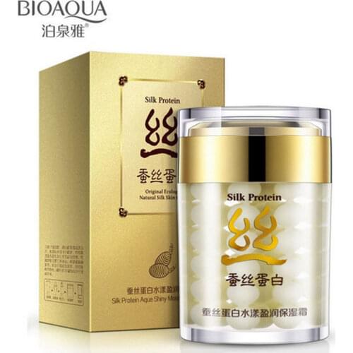 BIOAQUA Silk Protein Deep Moisturizing Face Cream Shrink Pores Skin Care Anti Wrinkle Cream Face Care Whitening Cream