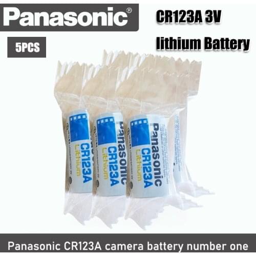 5pcs NEW Original Panasonic Lithium battery 3v CR123 CR 123A CR17345 16340 cr123a dry primary battery for camera meter