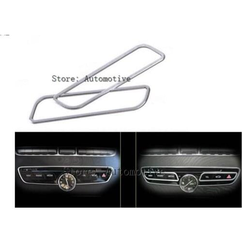 Alumium Alloy Console Panel Cover Trim For Mercedes Benz C Class C180 C200 W205 2015 2016 Car Styling