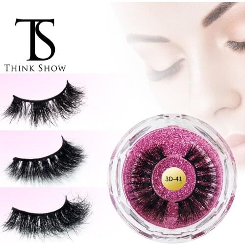 Thinkshow Real Mink Eyelash Extension Cross Full Volume False Eyelashes 100% Cruelty Free Mink Eyelashes Beauty Makeup Tools