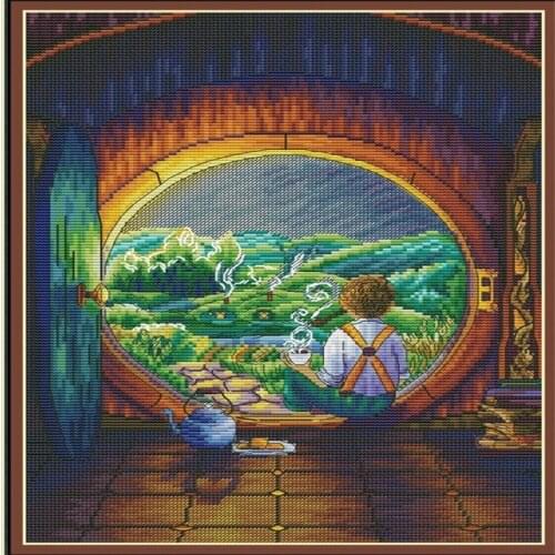 2020 New Arrival Embroidery Bilbos Home Cross-Stitching with DIY 14CT Aida Counted Canva & Free Shipping for Home Wall Decor