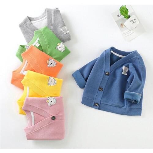 Autumn/Winter Baby Girls Boys Clothes Knitted Cardigan Jackets Newborn Infant Kids Baseball Uniforms Children Coats Outerwear
