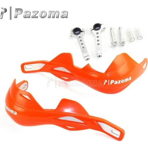 PAZOMA Plastic Motorcycle Dirt Bike ATV 22mm&28mm Handlebar Orange Hand Guards For CRF YZF KXF RMZ EXC