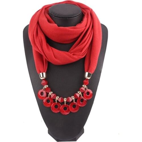 RUNMEIFA Pendants Necklaces Round Jewelry Scarf Woman/Ladies New Fashion Solid Vintage Pattern Female Accessories 170*40CM