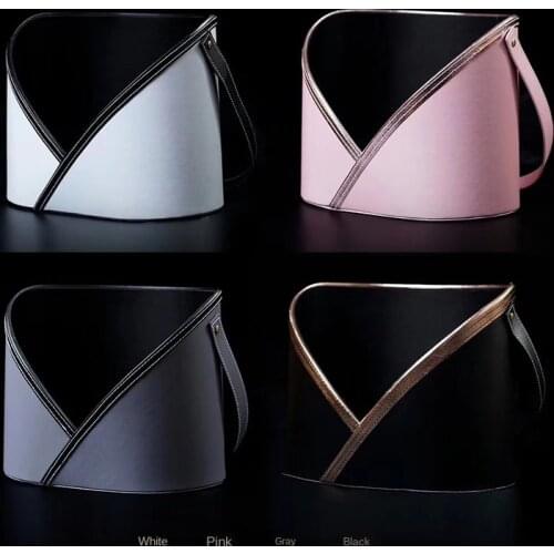 Princess Hug Exquisite leather Portable Flower Basket Flower Pot box Heart-Shaped gift box packaging Wedding Valentines Day