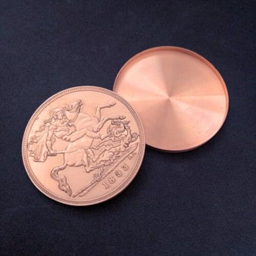 Expanded Shell Queen Victoria Ancient Coin (Tail, Copper) Magic Tricks Illusions Magician Accessories Appear Vanish Coin Magia