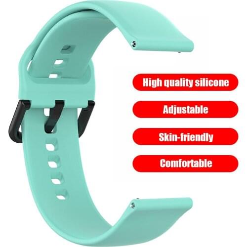 Durable Watchband Classic Delicate Texture Silicone Watchband Replacement for Samsung Galaxy Watch Active 2 40mm 44mm S