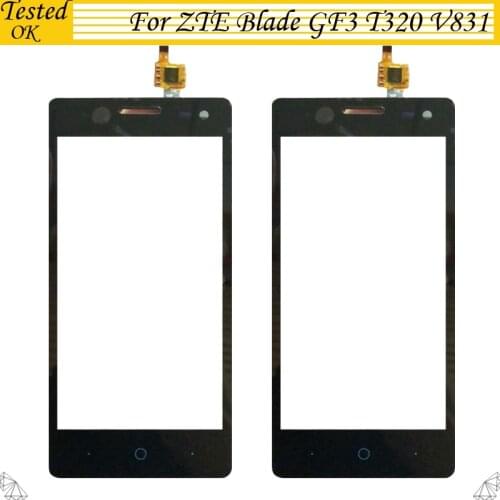 For ZTE Blade GF3 T320 V831 Touch Screen Digitizer Front Glass Panel Outer Lens Sensor For ZTE Blade GF3 TouchScreen