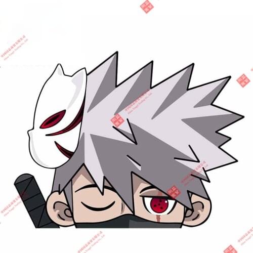Hot Ninja Kakashi Peeker Anime Car Sticker Decal Decor Personality Motorcycle Rear Windshield Motorcycle Off-road Laptop