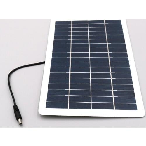 7.5Watt 18V DC Battery Charger Charge 12V Battries Voltage 5.5*2.1 DC port Power Bank Outdoor Solar Cell 18650 4.2V 8.4V 11.1V 1