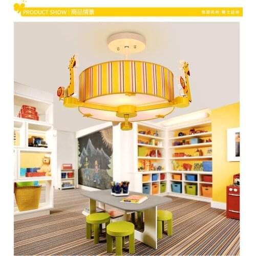 Giraffe lion childrens room ceiling lamps bedroom creative cartoon room study lighting lamps ceiling light ZA9149