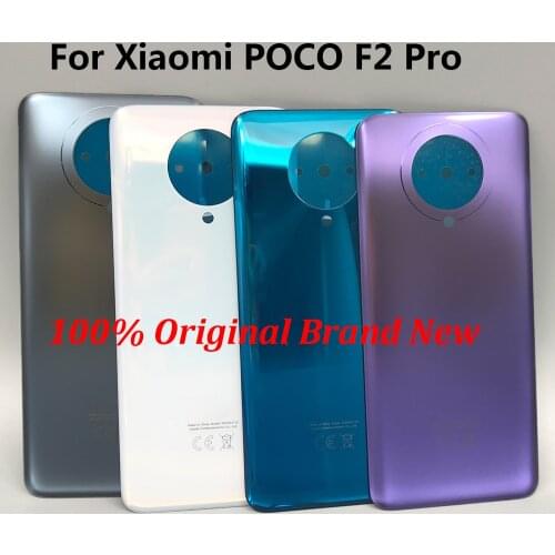 100% Original New Back Glass Rear Cover For Xiaomi MI Poco F2 Pro Battery Door Housing Battery Back Cover With STICKER Adhesive