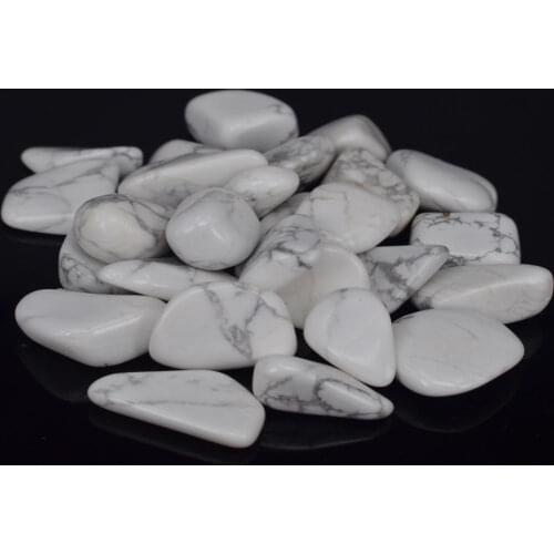 500g/lot Natural Stone White Howlite Turquoise Crystal Gem Stone Freeform Tumbled Stones Feng Shui Chakra Healing Reiki Stone