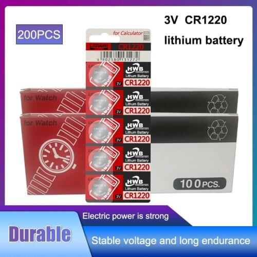 200x For maxell CR1220 Button Cell Coin Batteries CR1220 Car Remote Control Electric Alarm 3V Lithium Battery