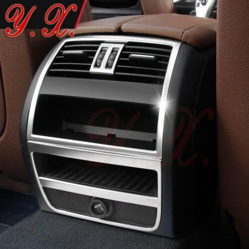 Car styling For BMW Rear seat A/C Vent Interior Trim Decorative Covers Sticker For BMW 5 series F10 GT Car Accessories