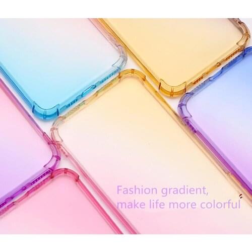 KAIBASSCE Case For iphone 12 Pro X XR XS Max phone case gradient color four corner anti-drop for iphone 11 Pro Max phone Cover