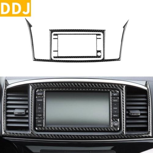 For Mitsubishi Lancer GTS ES DE 2008-2015 Carbon Fiber Navigation System Display Frame Sticker Button Panel Trim Car Accessories
