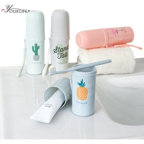 OYOURLIFE Portable Cartoon Toothbrush Box Travel Toothbrush Organizer Dust-proof Tooth Brush Protect Case Bathroom Accessories