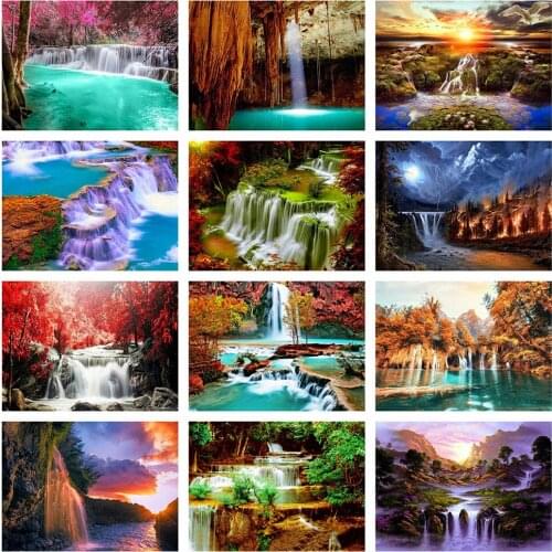 Evershine Full Square/Round Drill 5D DIY Diamond Painting Waterfall Mosaic Embroidery Cross Stitch Scenery Rhinestone Pictures