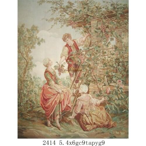 French tapestry medieval Direct Selling Pure Wool Handmade French Gobelins Weave vintage tapestry