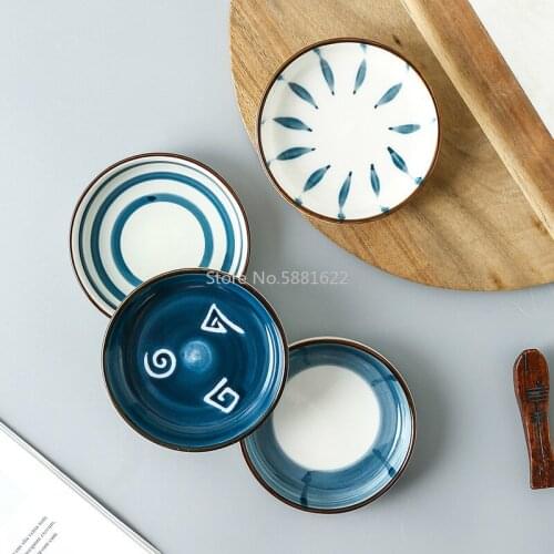 Ceramic Dishes Tableware Japanese-style Hand-painted Retro Sugar Salad Tomato Sauce Seasoning Dishes Kitchen Supplies