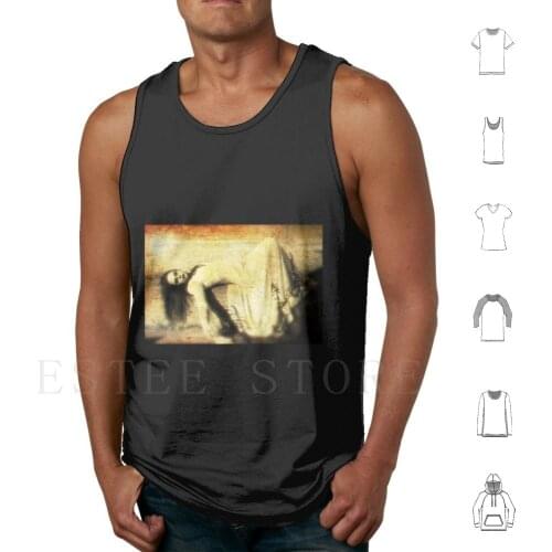 Halloween At The Graveyard Tank Tops Vest Sleeveless Halloween Graveyard Cemetery Bride Corpse Texture Spooky Scary