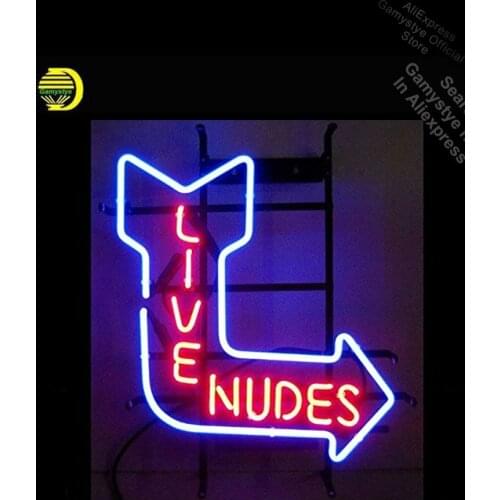Live Nudes neon Signs Real Glass Tube neon lights Recreation Game Room Professiona Iconic Sign Outdoor a Frame Sign Letrero Neon