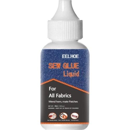 New 30ml Ultra-stick Sew Glue Liquid Sewing Solution Kit Fast Tack Dry Multifunction Clothing Repair Super Glue Universal TSLM1