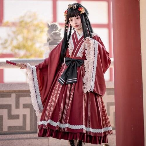 Original authentic Chinese style dress fresh and cute Lolita dress