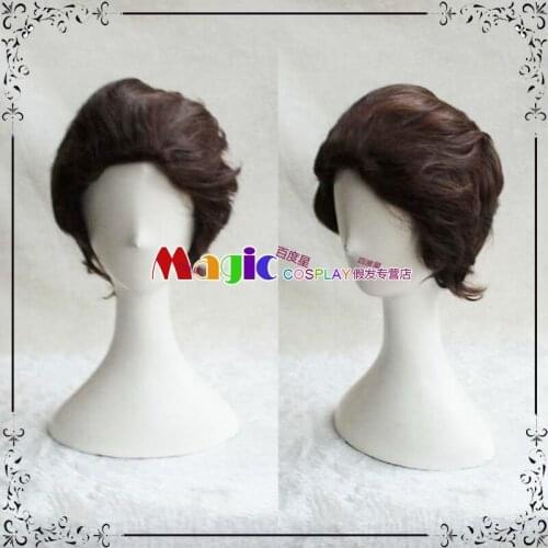 New Captain Kirk Cosplay Wig 30cm Short Brown Wig Heat Resistant Synthetic Wigs