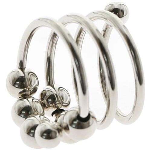 Strong Erection Stailnless steel metal penis lock sleeve cock Ring ball stretcher male delay ejaculation condom extender Sex Toy