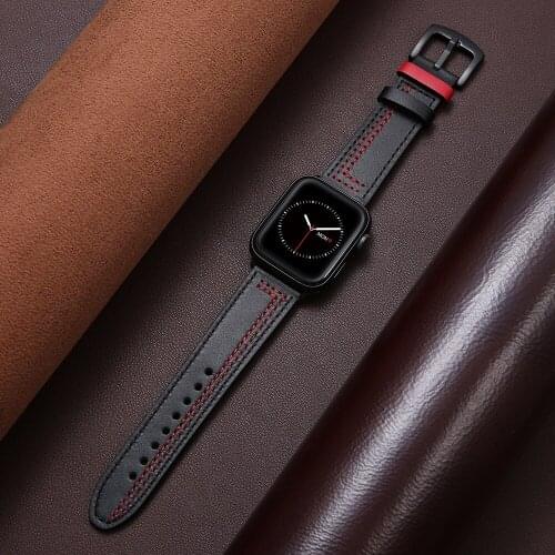 Genuine Leather watch strap for apple watch band 42mm 38mm 5/4/3/2/1 bracelet pulseira for iwatch band 4 5 44mm 40mm correa