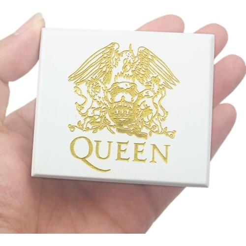 Sinzyo QUEEN-We are the champions white with mirror Music Box Carved Mechanism Musical Wind Up Gift for Christmas