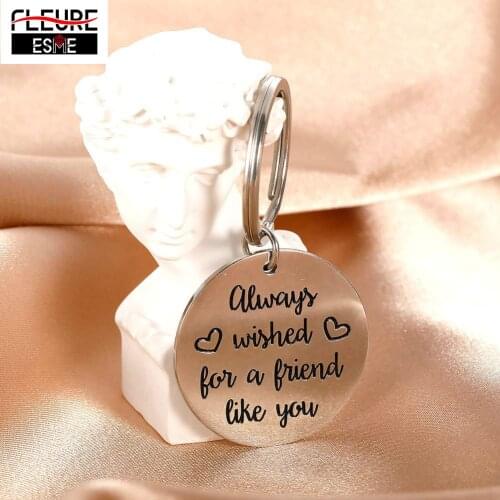Luxury Keychain Birthday Gifts for Best Friends Women Girls Always Wished for A Friend Like You Friendship Keyring
