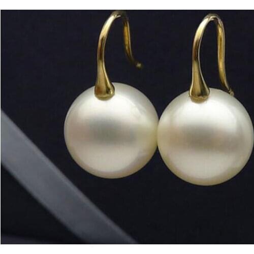 5-15mm Multicolor Genuine Akoya Pearl Keshi Pearl Drop Earrings 9k Yellow Gold