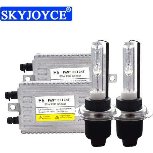 SKYJOYCE AC 12V 55W Original Cnligh DLT HID Kit Fast Satrt DLT F5 HID Ballast H1 H7 H11 9005 Cnlight HID Bulb 4300K 6000K 8000K