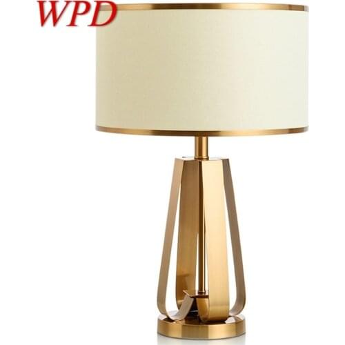 WPD Modern Table Lamps Bedside Luxury Design Golden Desk Lights Home E27 Decorative For Foyer Living Room Office Bedroom