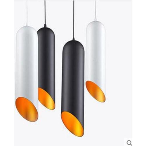 Modern Aluminum LED Pendant Light white black E27 hanging lamp For Dining Room bar indoor lighting fixture