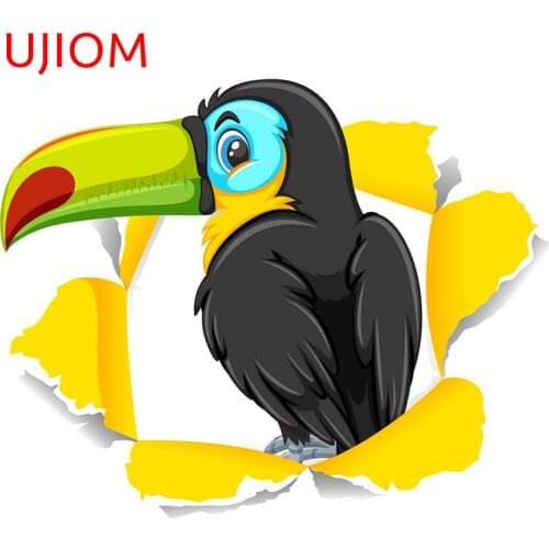 UJIOM Toucan Decoracion Para Sala Wall Stickers Waterproof Home Office Room Decor Decorative Decals bathroom Toilet Sticker