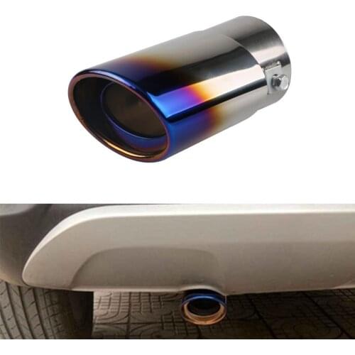 Universal Automobiles Exhaust Muffler Tip Stainless Steel Pipe Chrome Trim Modified Car Rear Tail Throat Liner Accessories
