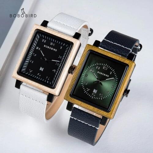 BOBO BIRD Women Quartz Wrist watch Fashion Ladies Wooden Watches Auto Date Clock Best Gift In Box relogio feminino Dropship