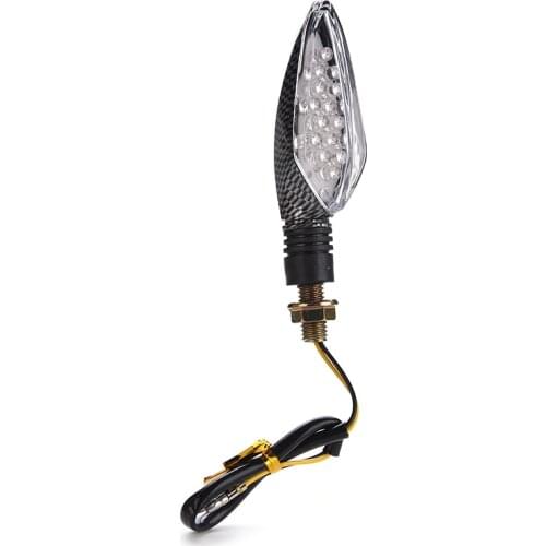 1pc 15LED UNIVERSAL BLACK MOTORCYCLE BIKE TURN SIGNAL INDICATOR AMBER LIGHT LAMP