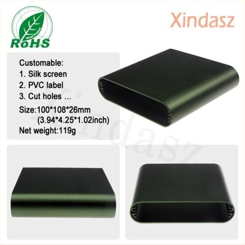 100*108*26mm Aluminum extrusion and metal enclosure, electrical enclosure aluminum project box
