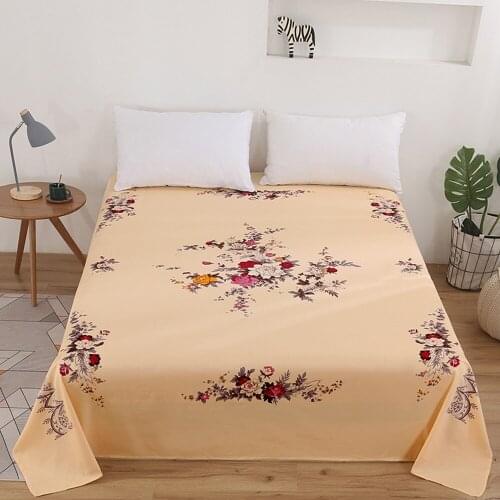 100% Cotton Bed Sheet 2020 New Pattern Decor Home Textile Bedding Coverlet Flat Sheet Flower Bed Cover Bed Sheet